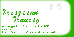 krisztian traurig business card